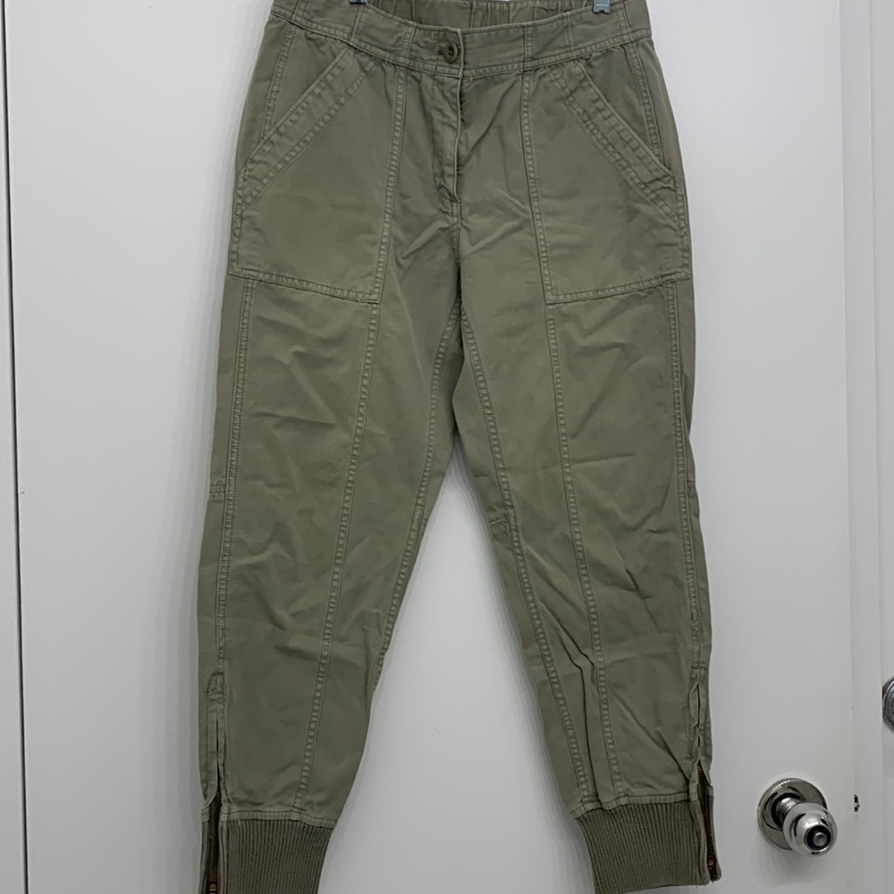 J Crew Green Cargo pant size 6